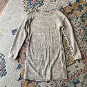 Athleta Retreat Oatmeal Heathered Sweater Dress Size Extra Small-Petite
